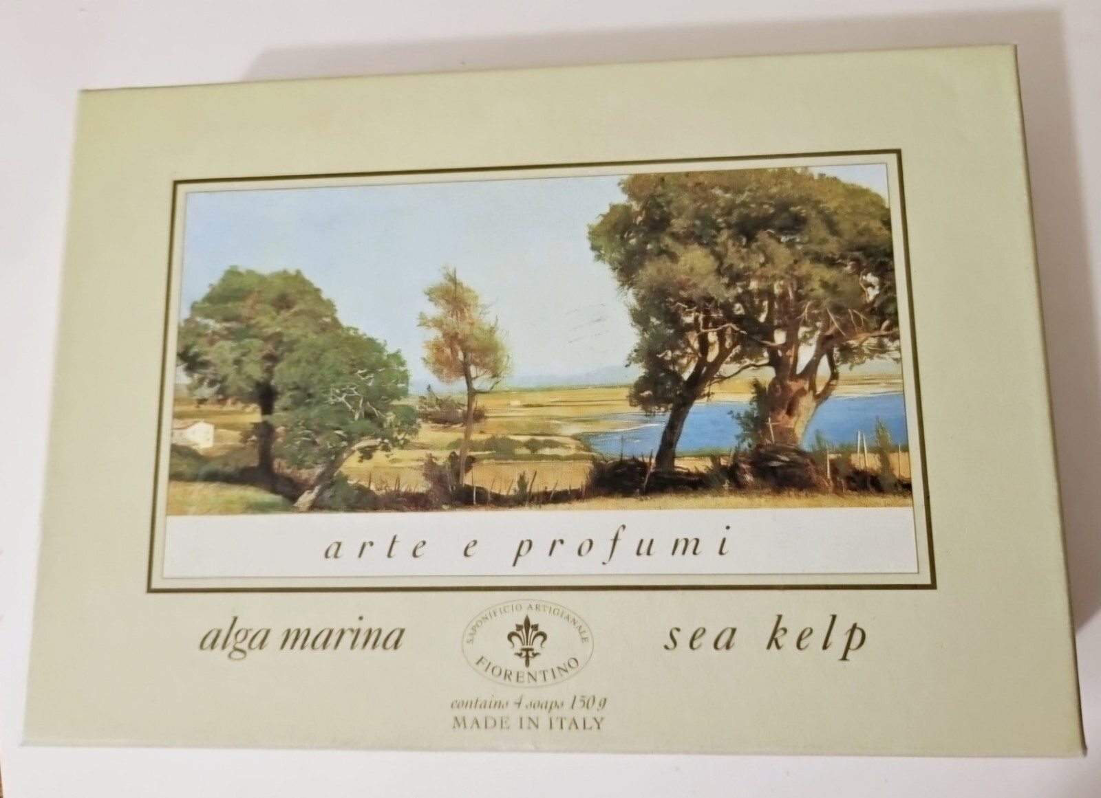 Parfumed Sea Kelp Handmade Florentine Soap 4 Bars 5.25 oz bars Made in Italy