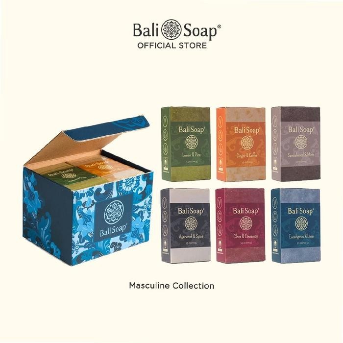 Bali Soap Gift Set 6 x 100g Natural Handmade Bar Soaps – 100% Original