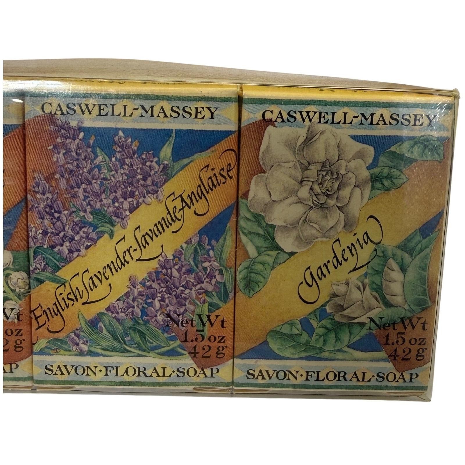 Vintage Caswell Massey Soap Set 6 Bar Bath Cubes Assorted Fragrance Luxury Gift