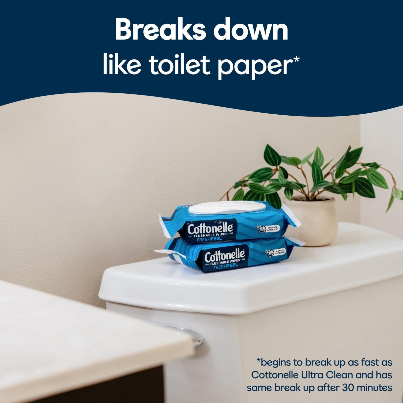 Cottonelle Fresh Feel Flushable Wet Wipes, Adult Wet Wipes, 8 Flip-Top Packs, ..