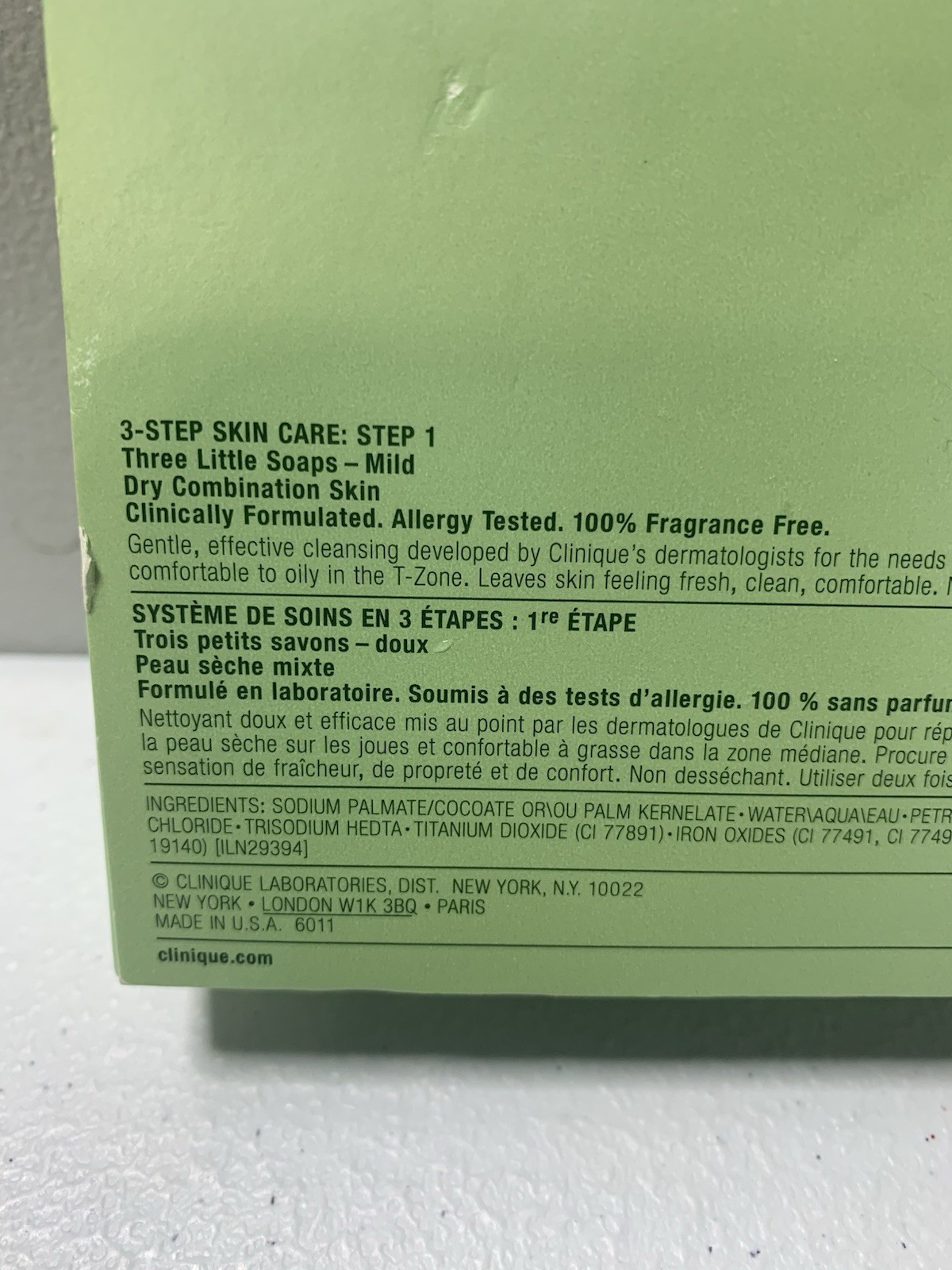 NEW BOXED Clinique 2 Little Bar Soap Mild For Skin Type 2 Dry Combination RARE