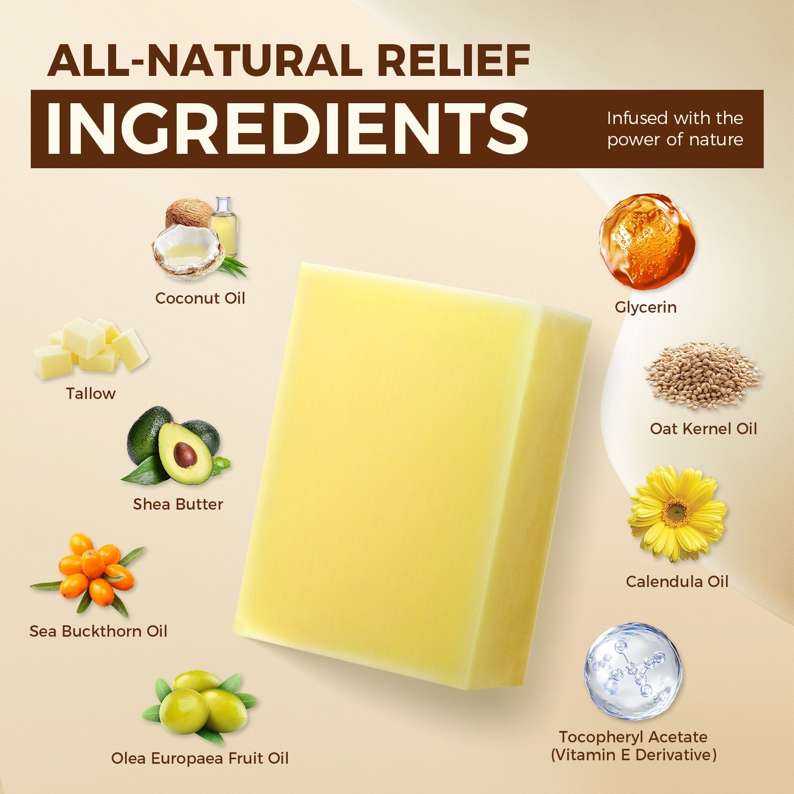 Beef Tallow Soap Moisturizing, Gentle for Face & Body – All Natural Grass Soap