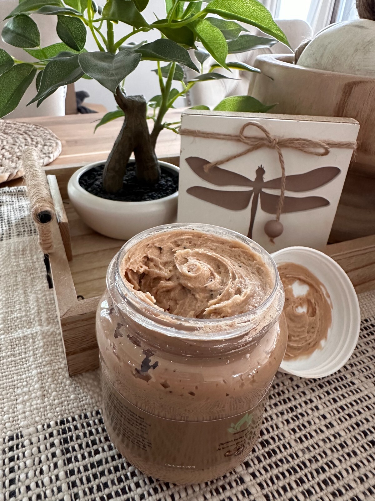 Pure Nature Coffe Brown Paste/Soap, exfoliant with vitamin E, Coconut Oil, Rice