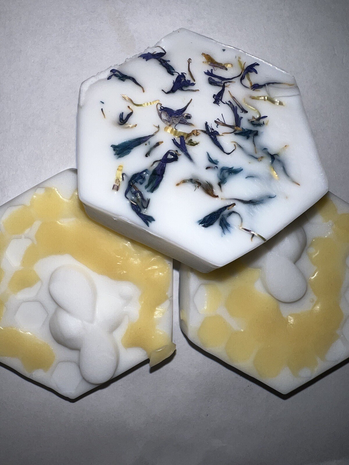 3 Soap Donkey Milk, Bee Honeycomb Soap Trio Set unscented