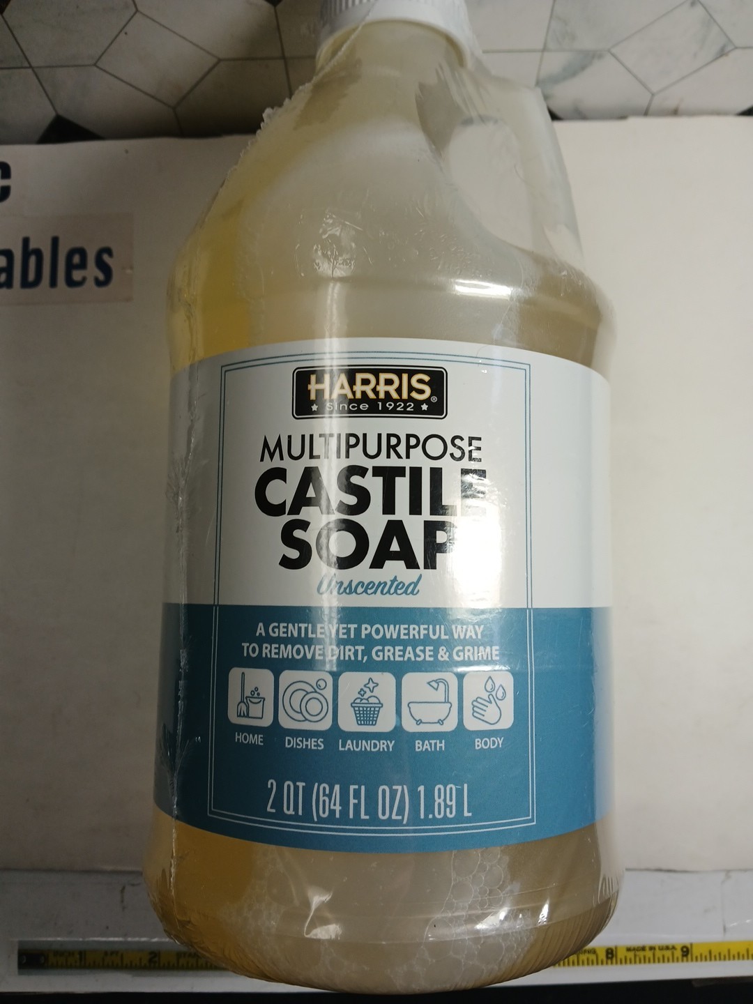 Harris (Since 1922) Multipurpose Castile Soap Unscented 64 Fl Oz