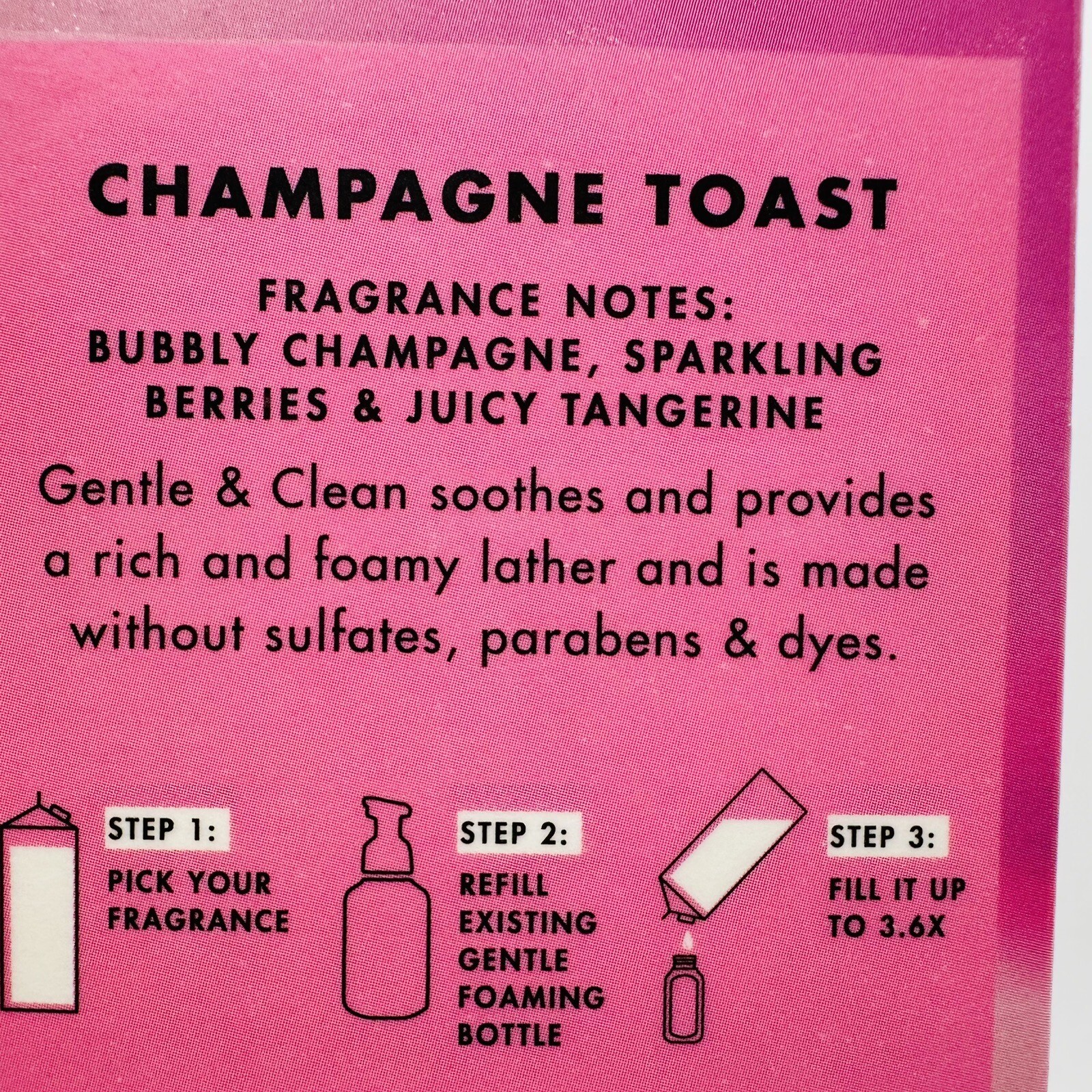 1/BATH & BODY WORKS CHAMPAGNE TOAST GENTLE & CLEAN FOAMING HAND SOAP REFILL 32oz