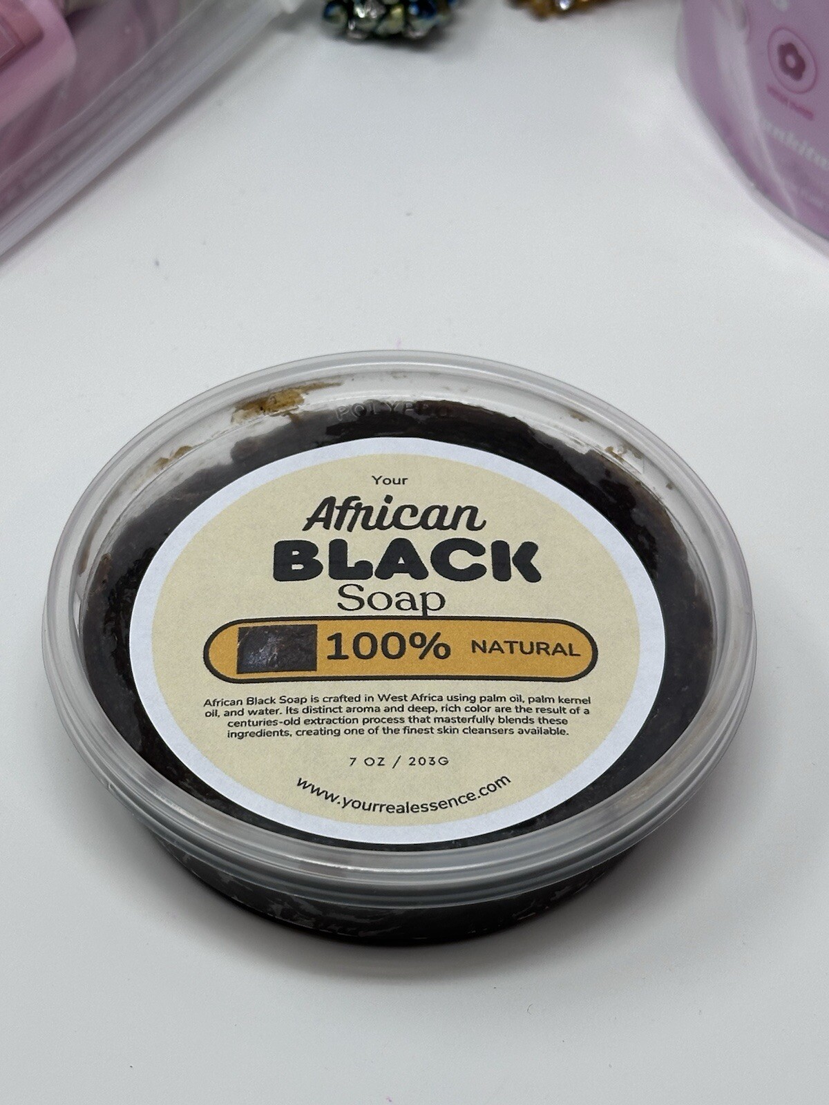 Raw African Black Soap Paste 100% Pure Natural Organic Face Body