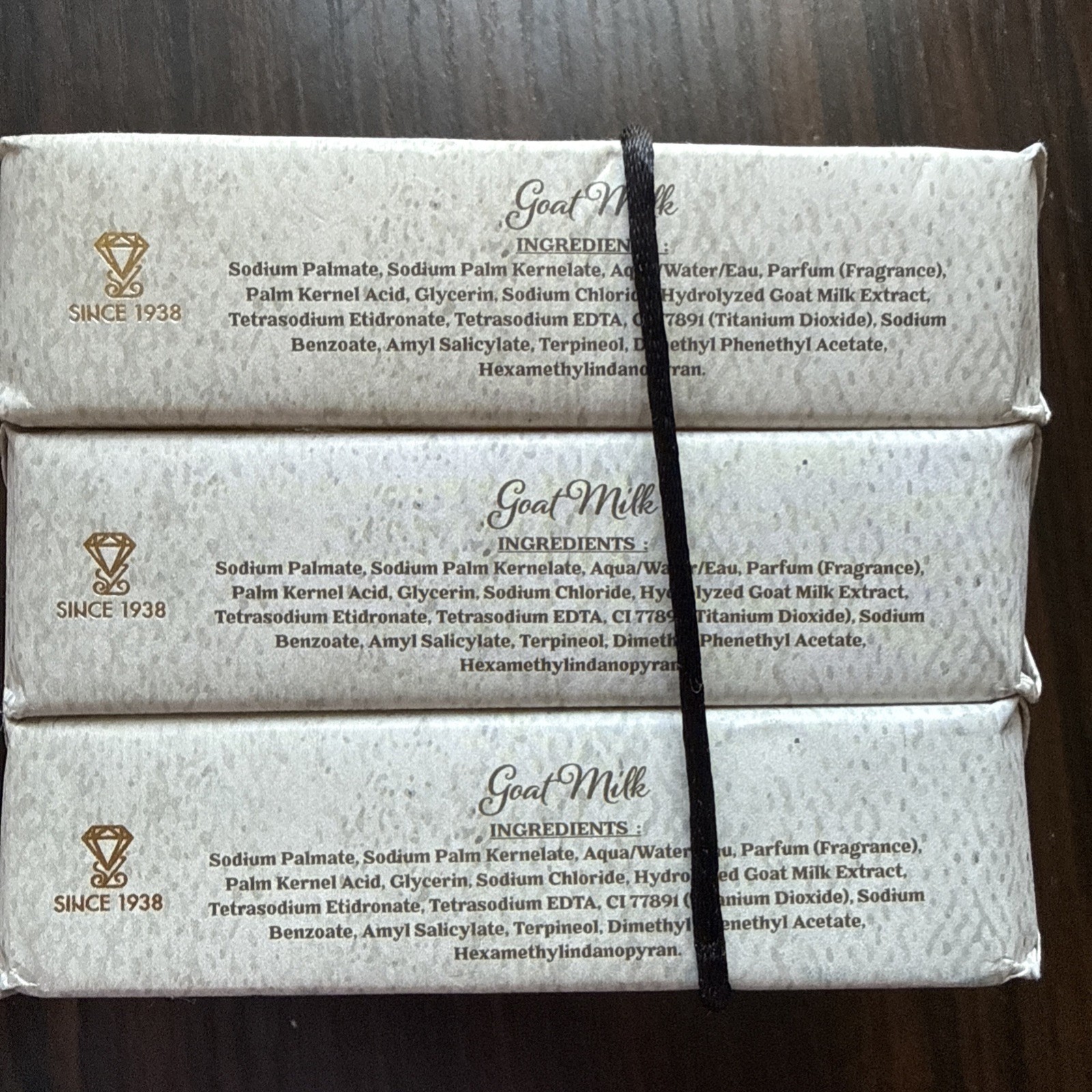 ZENI GOAT MILK FINE TRIPLE MILLED Itay SOAP BAR 3x 5.3OZ EACH Father Day Wrap