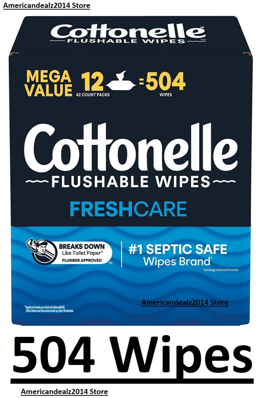 Cottonelle Flushable Wipes (504 ct.) Mega Value Free And Fast Shipping