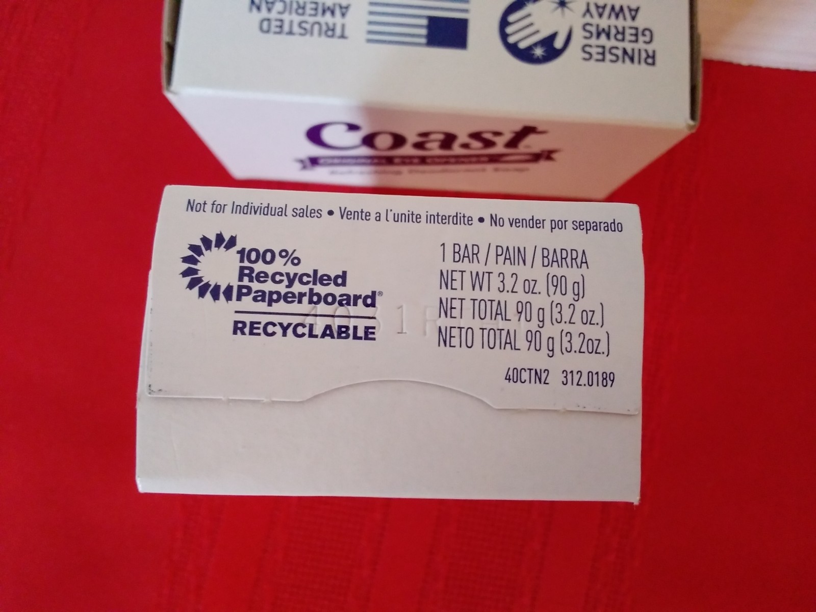 Lot of 2 Coast The Eye Opener Original Bar Soap Sealed 3.2oz Each