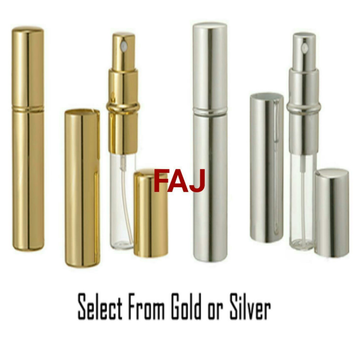 10ml Empty Atomizer Refillable Perfume Travel Size Glass & Aluminum Spray Bottle