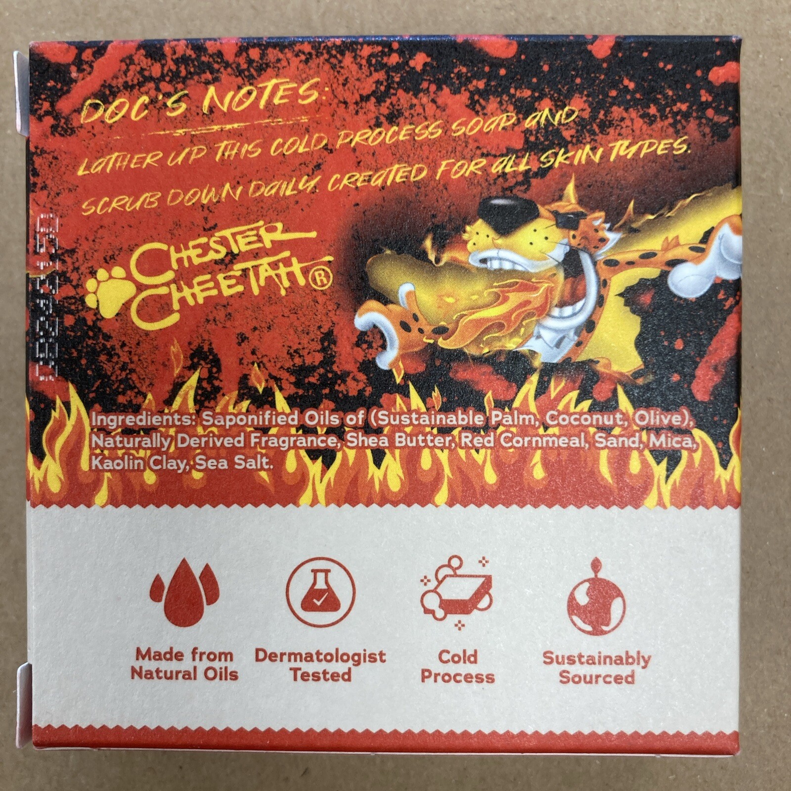 Dr. Squatch Limited Edition FLAMIN’ HOT BRICC Natural Soap Bar Cheetos