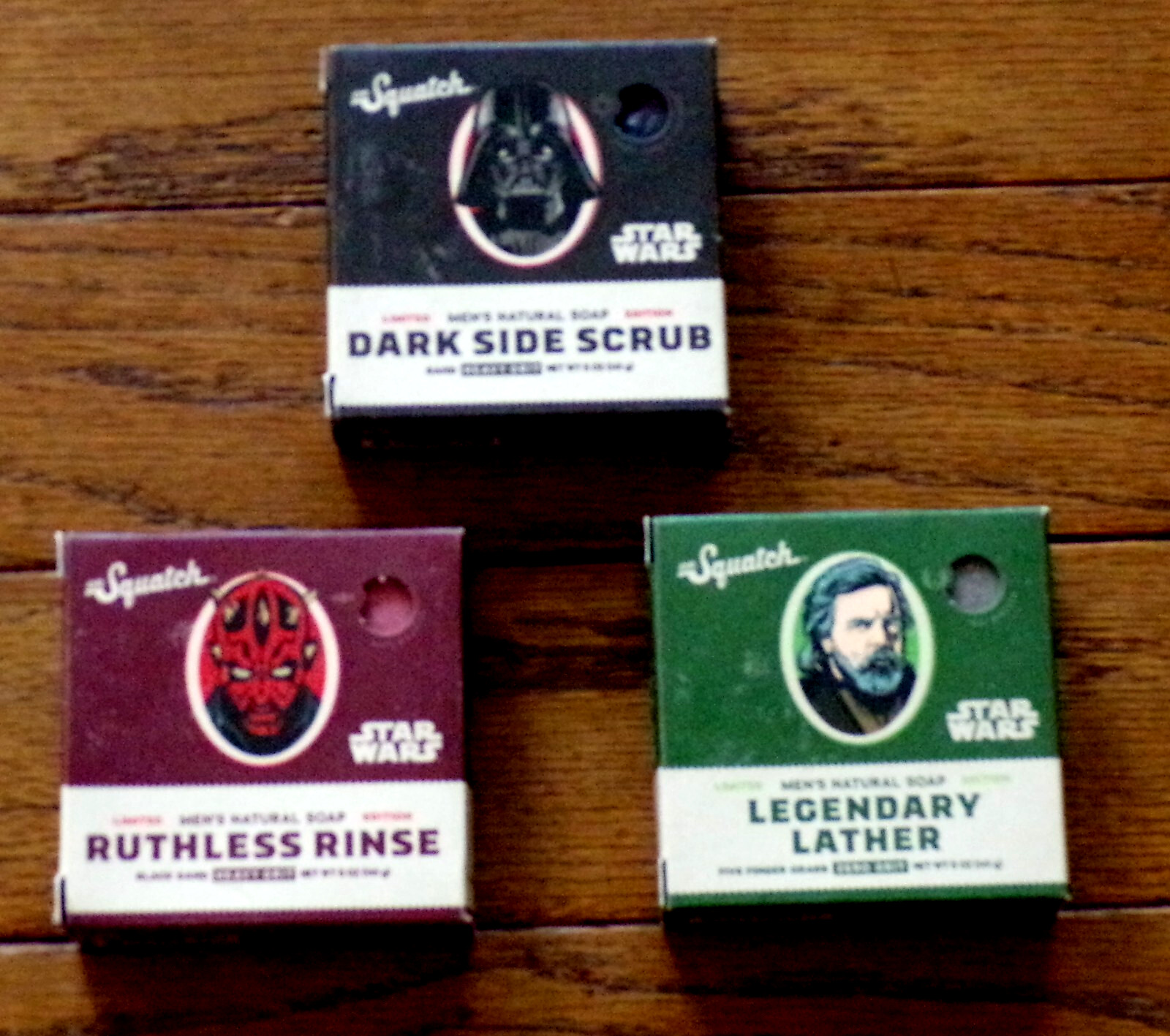 Dr Squatch Soap Bars Star Wars! Lot Of 3: Limited Edition (5 OZ Per Bar)