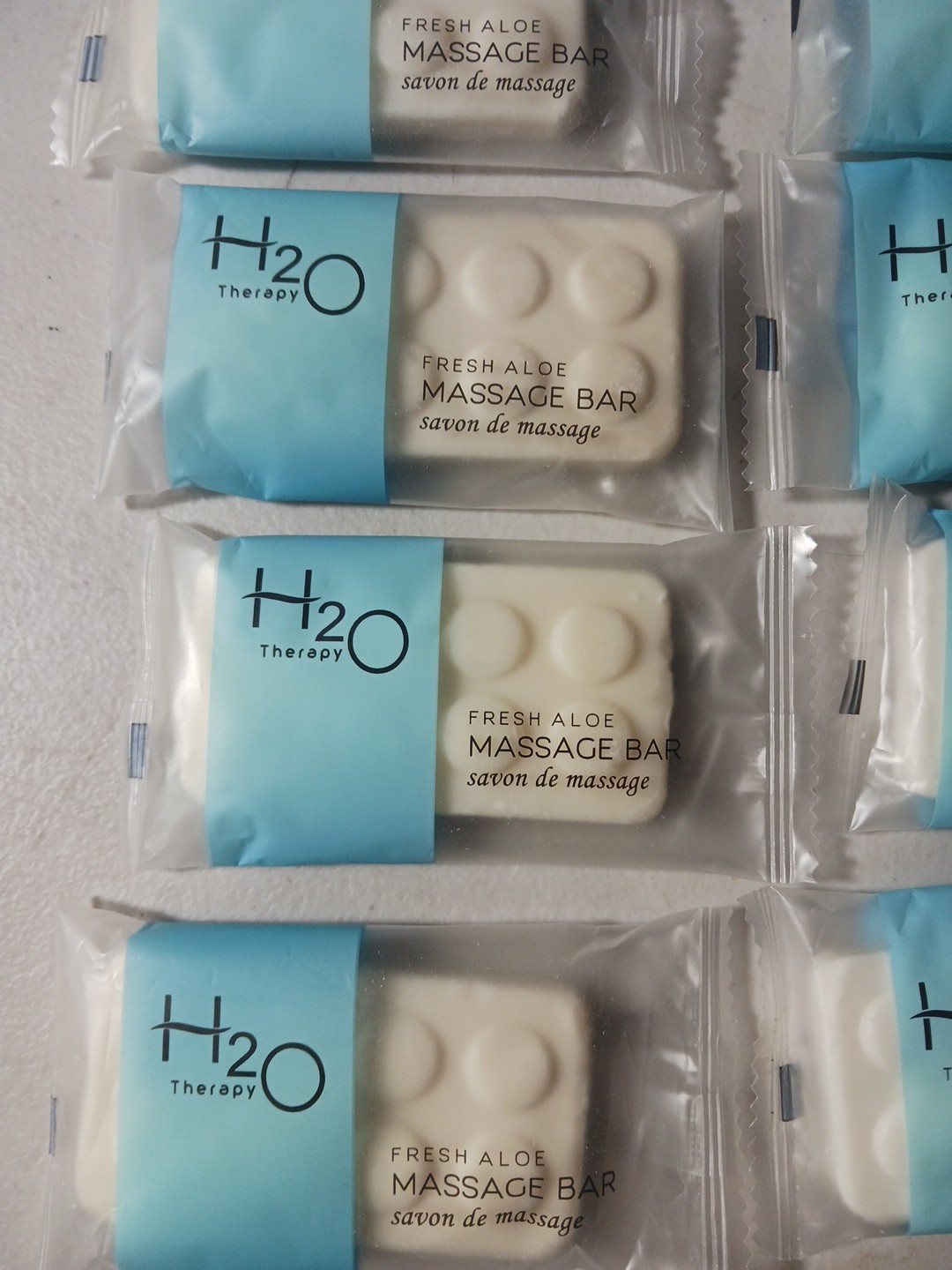 Lot of 16 H20 Therapy Fresh Aloe Massage Bar Soap Travel Size 1.1 oz