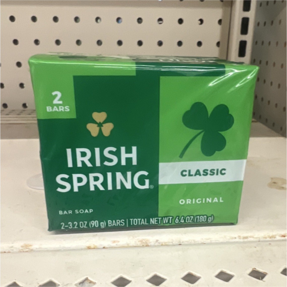 Irish Spring Classic Original Bar Soap 2 Bars 3.2 oz Each