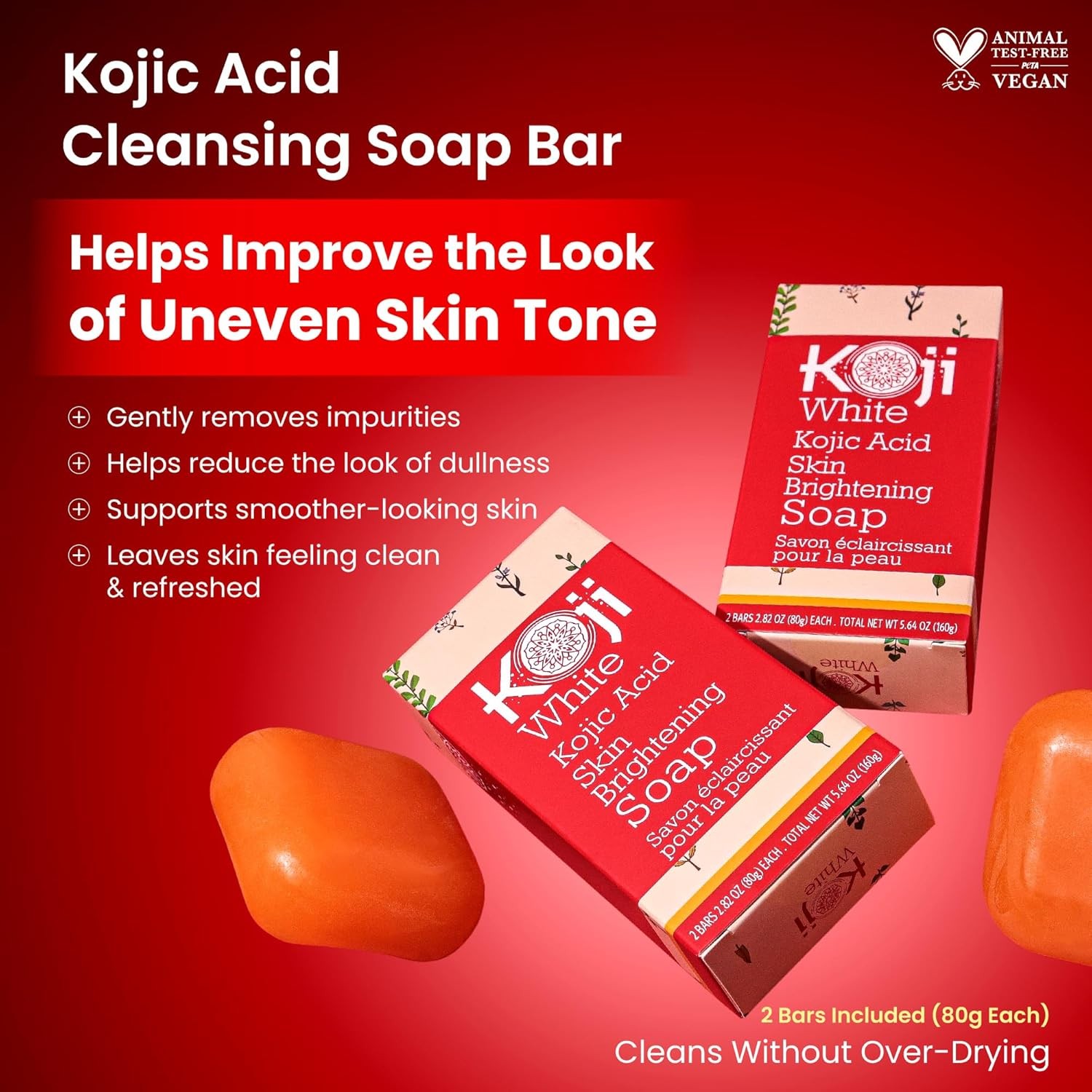 Kojic Acid Soap Bar Glycerin Soap for Gentle Skin Brightening Skin Care