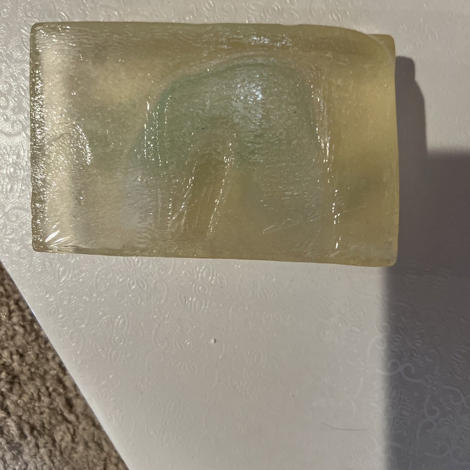New Primal Elements End Cut Soap, 3.4 oz. Blue & White