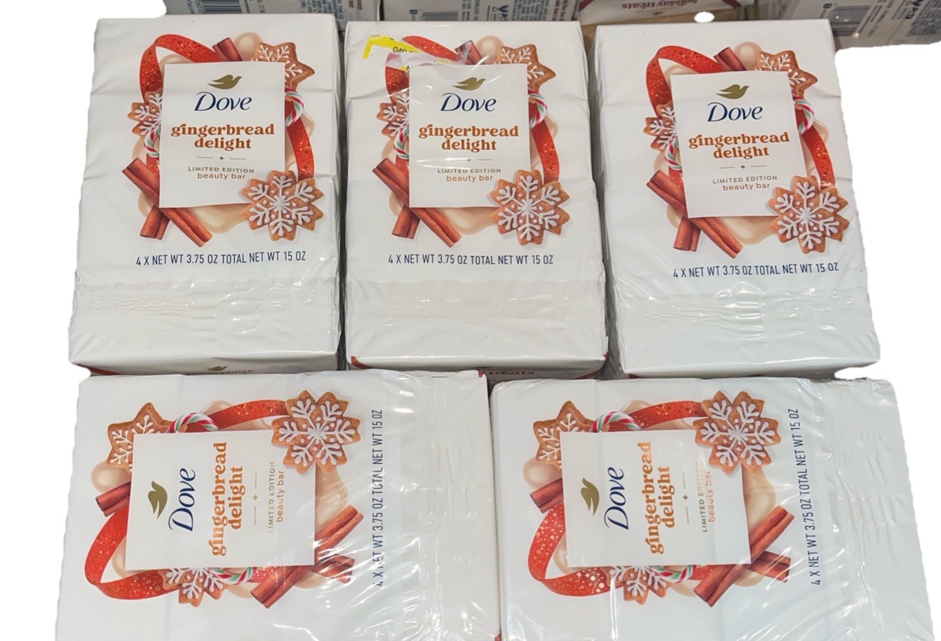 40 Bars Dove Gingerbread Delight Limited Edition Beauty Bar Soap 3.75oz 40 Ct
