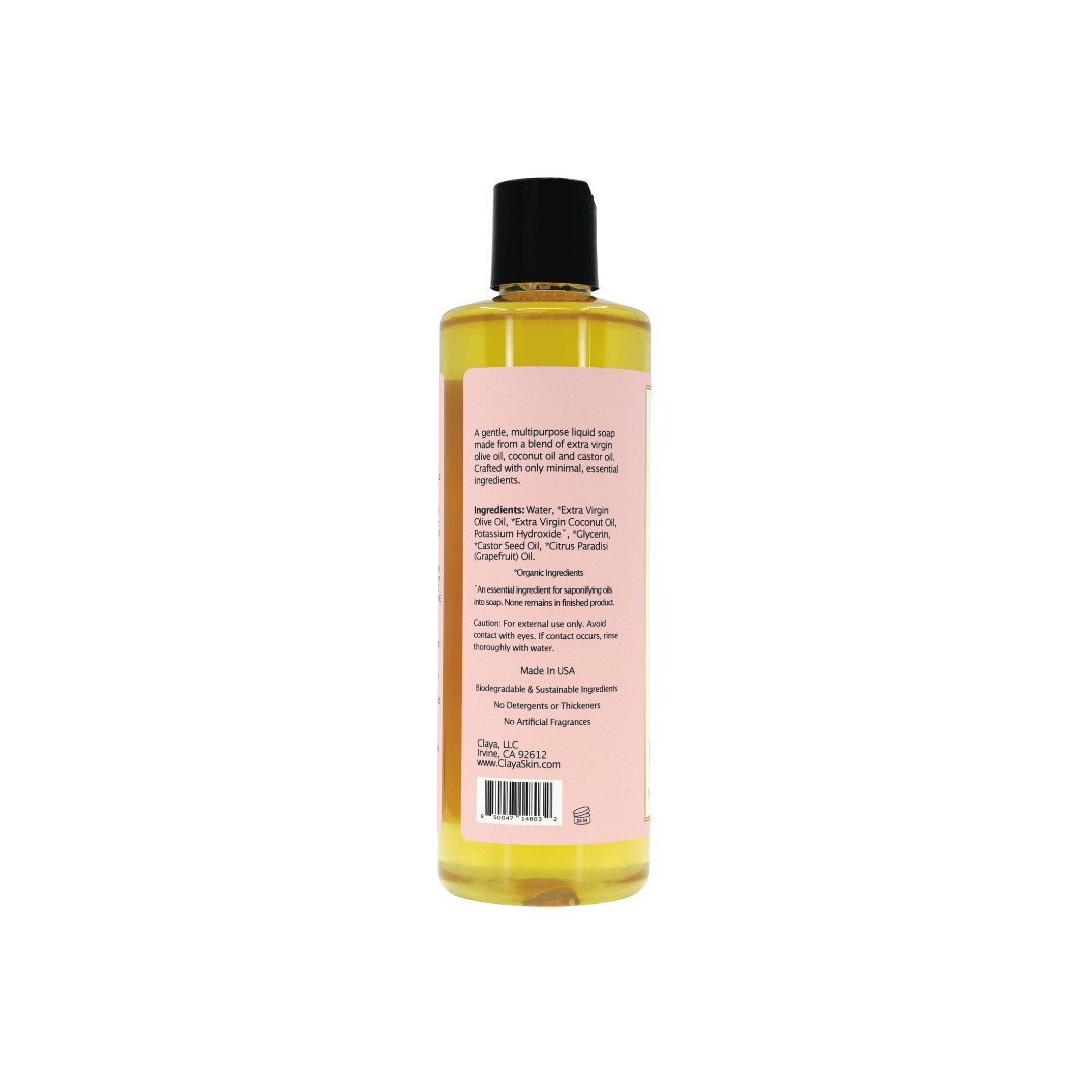 Liquid Castile Soap (Disc Cap) – Organic Ingredients, Gentle For Sensitive Skin