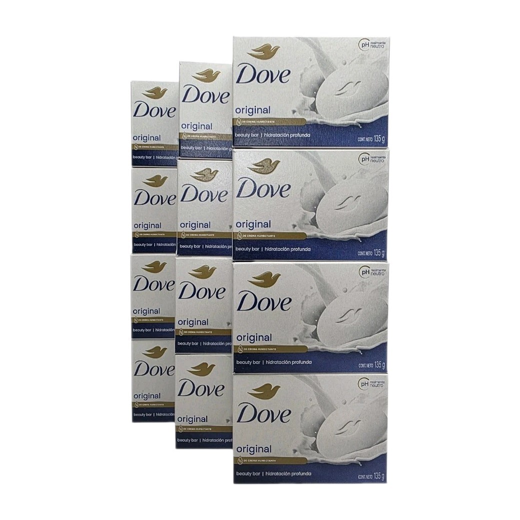 Dove Soap Bar Original White Moisturizing Cream Beauty 135g, 4.75 oz x 12 Pack
