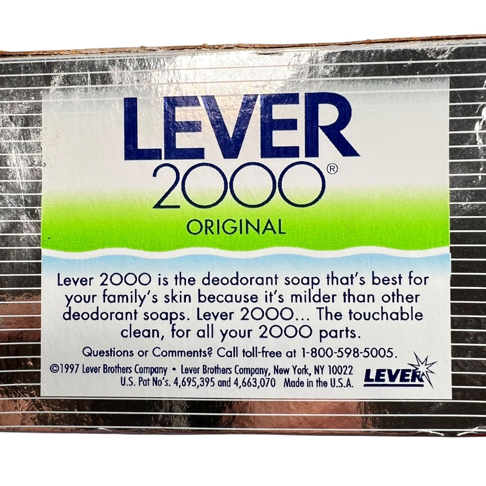 Vtg NOS Lever 2000 Original Deodorant Soap 5 Oz Bars Fresh Clean Scent Pack Of 2