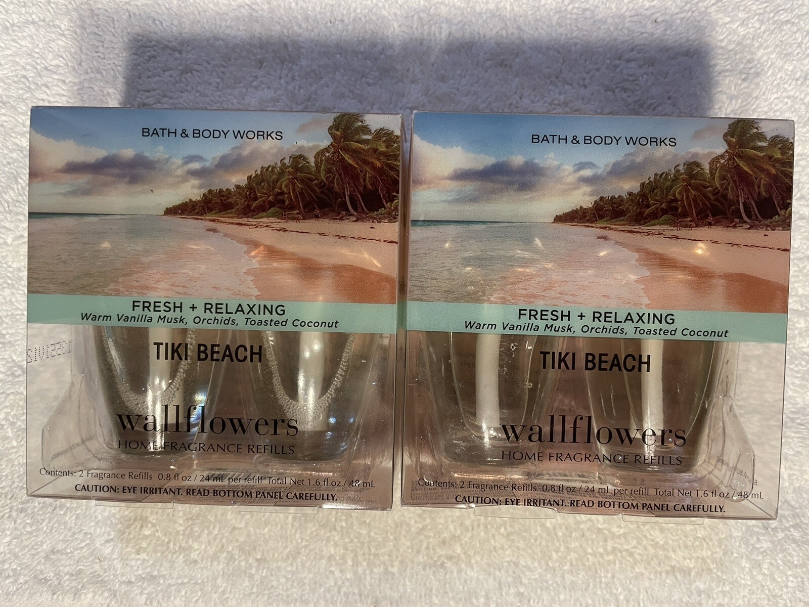 Bath & Body Works Wallflowers NEW Refill Plug-Ins Lot 4 TIKI BEACH