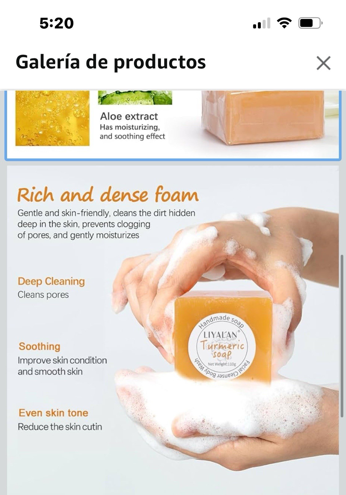 LIYALAN Turmeric Soap Bar 3.88 oz X 2Bars for Face Body Smooth SkinCleansing …