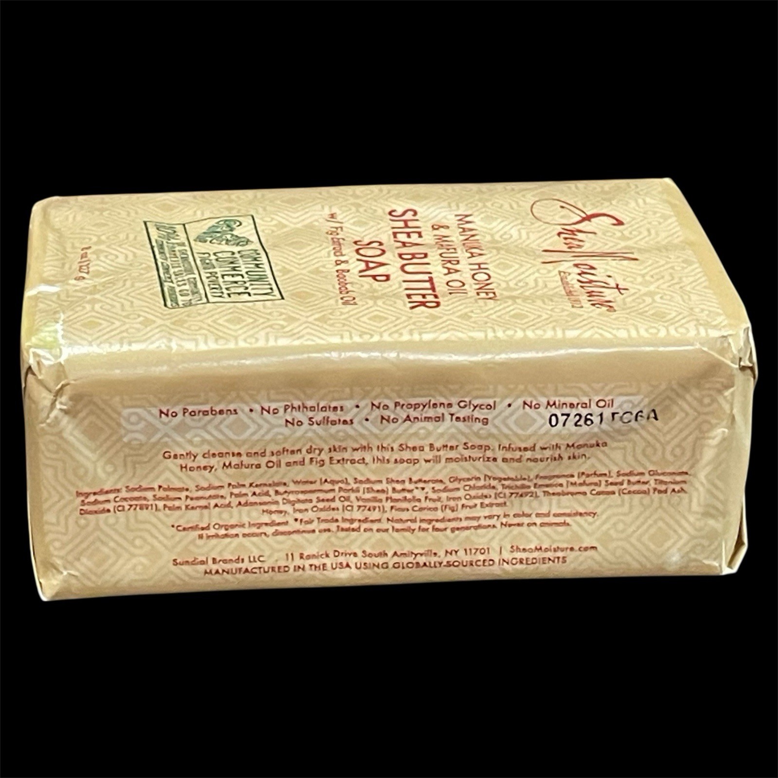 SHEA MOISTURE Manuka Honey & Mafura Oil Shea Butter Bar Soap 8oz Lot Of 4 New