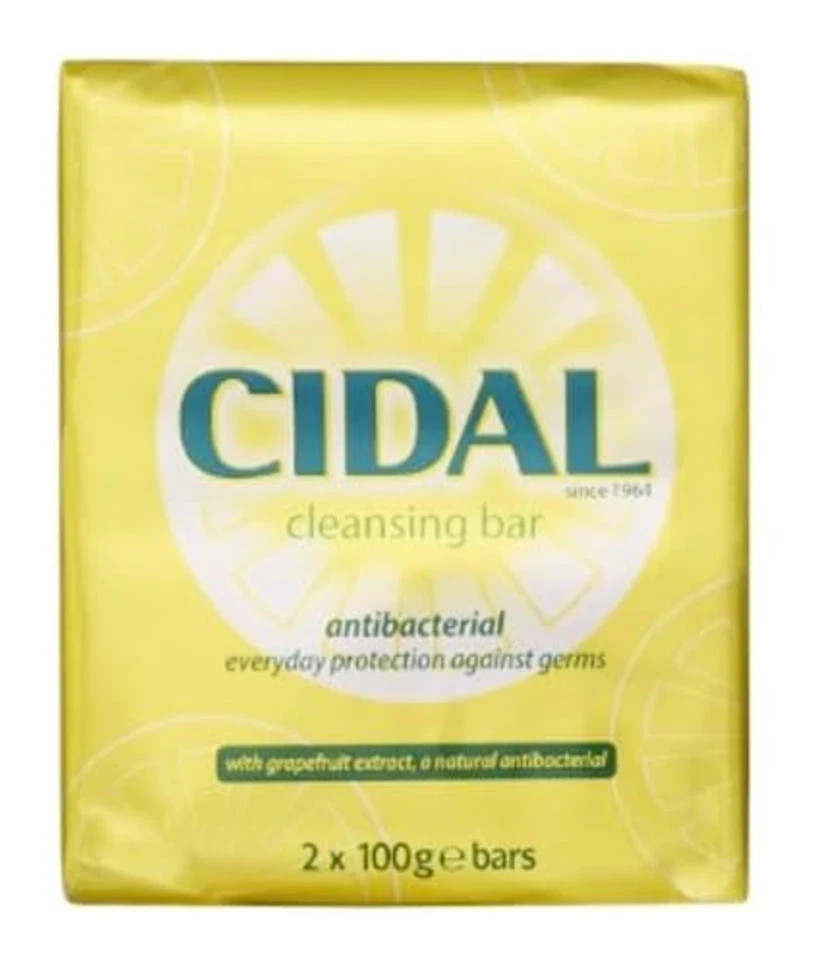 CIDAL Antibacterial Soap With Grapefruit Extract (8 x 100g bars) 4 Twin Pack