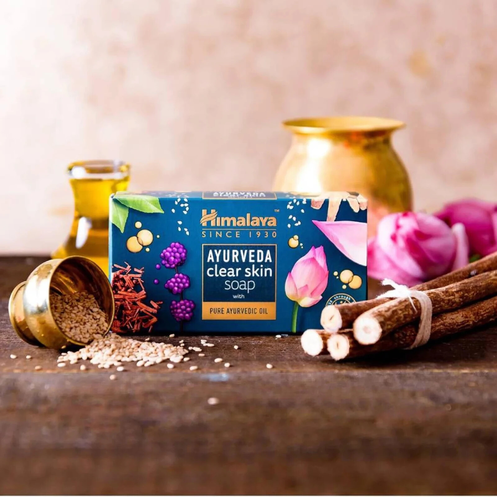 Himalaya Herbals AYURVEDA clear skin soap (75gm) FREE WITH Neem & Turmeric Soap