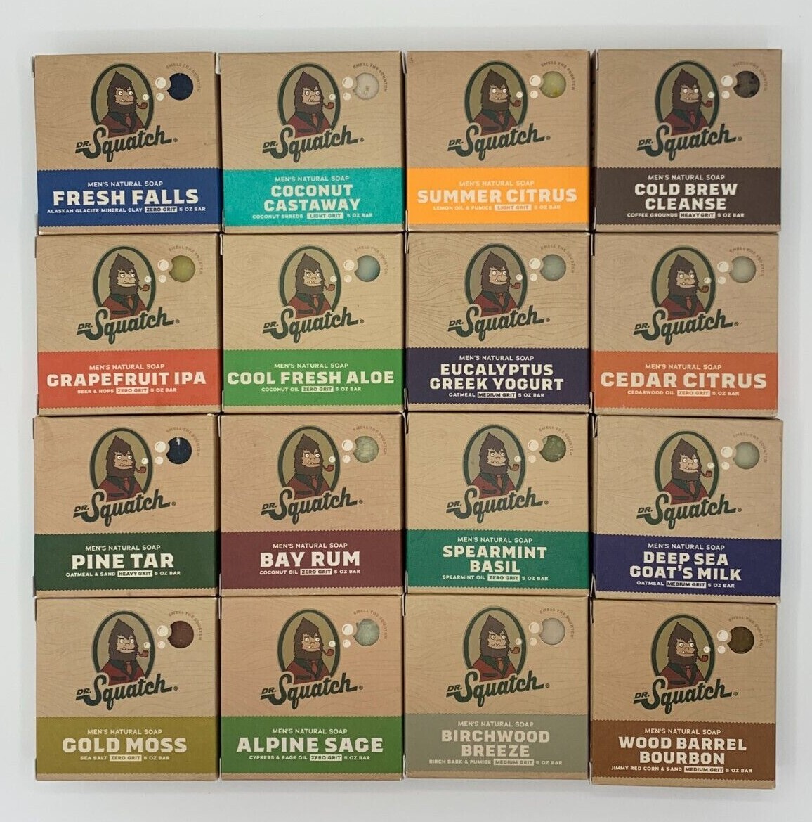 Dr Squatch Soap Pine Tar Bay Rum Fresh Falls Bourbon & 12 MORE U CHOOSE SCENT !