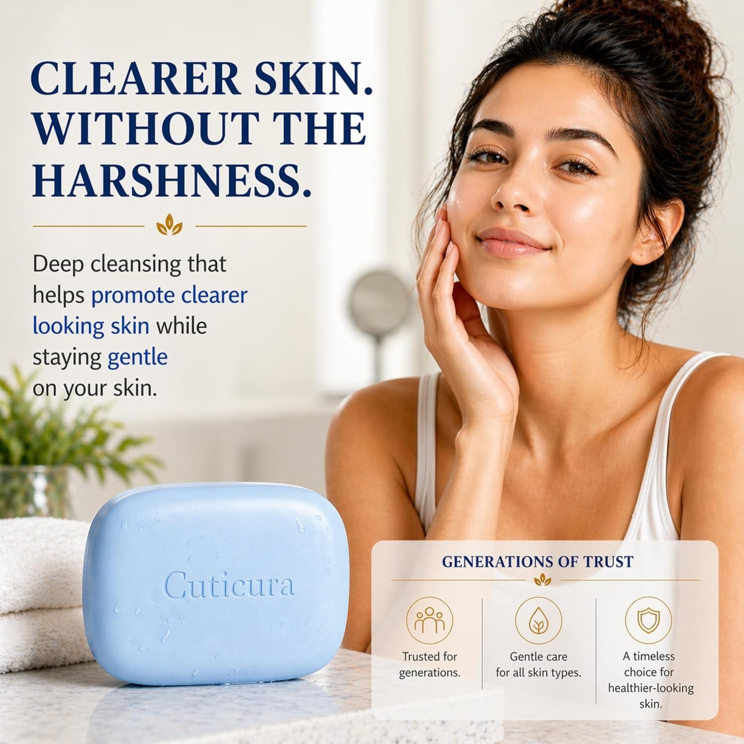 Gentle Acne-Fighting Face & Body Bar Soap – 3 oz Pack of 3 for All Skin Types