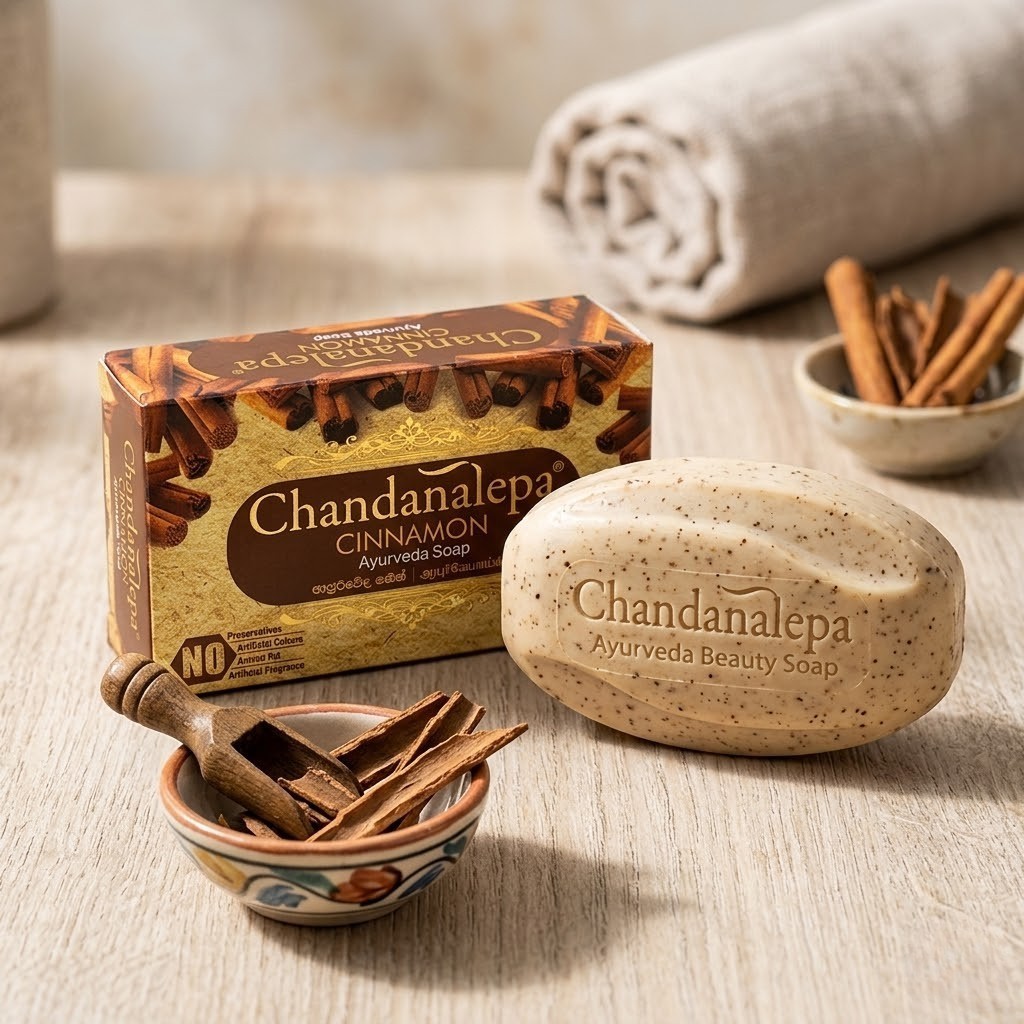 Chandanalepa Cinnamon Ayurveda Herbal Soap 100g Organic Body Skin Brightening