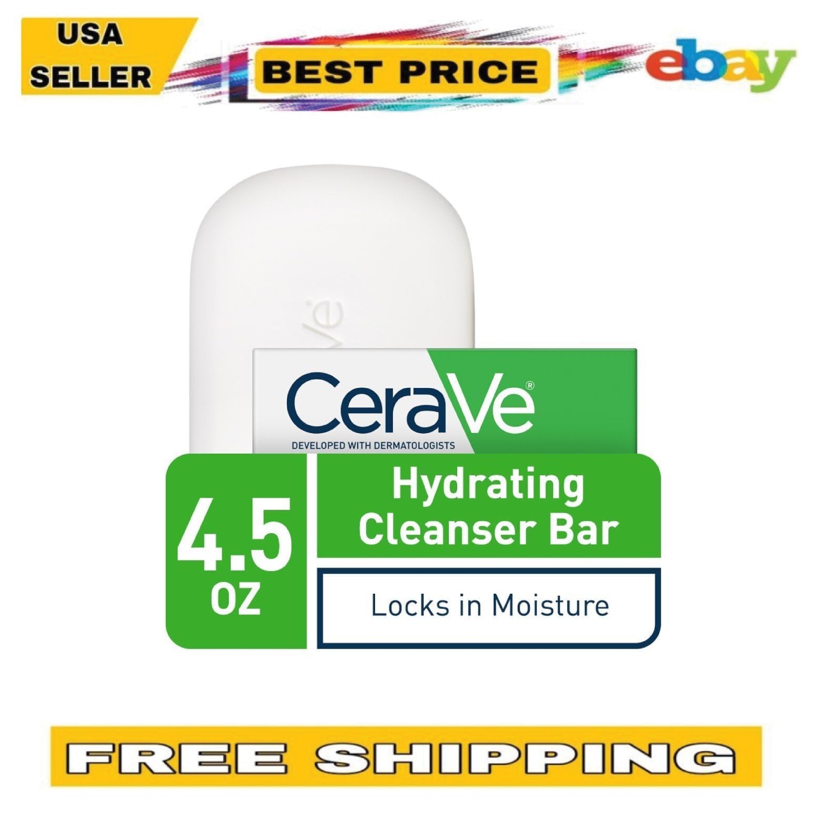 CeraVe Hydrating Cleanser Bar, Moisturizing Soap Free Cleanser