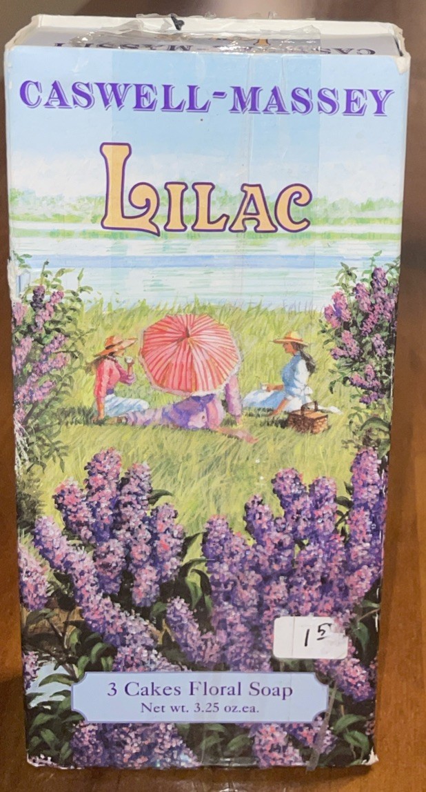Caswell – Massey Lilac Set Of 3 Floral Soap Cakes 3.25oz Each New Box