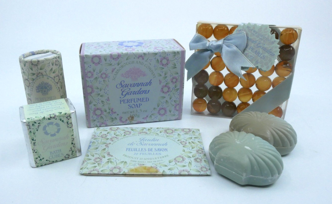 Scarborough and Company Savannah Gardens Perfume Bath Pearls Oil Powder Soap