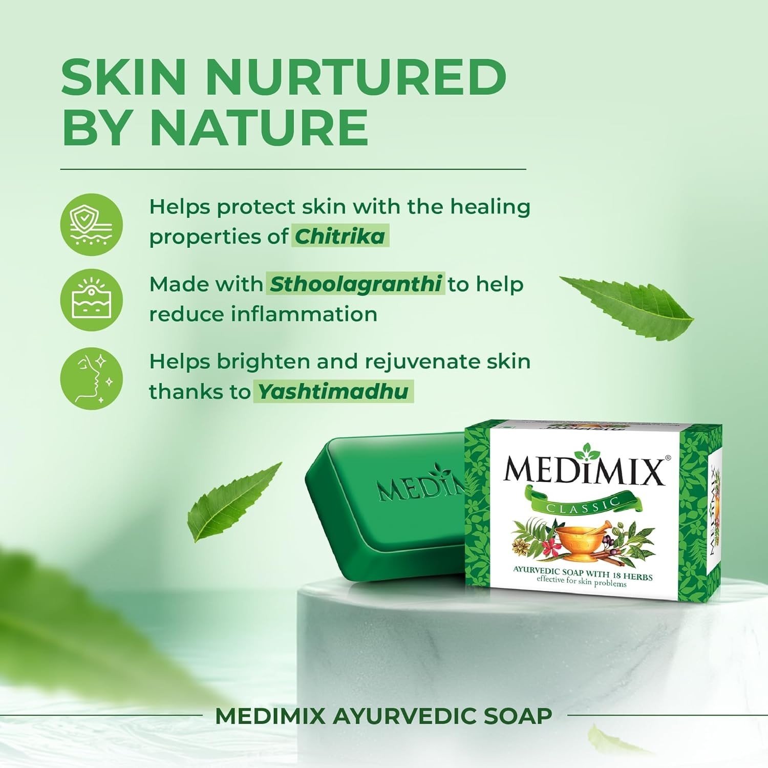Medimix Classic Ayurvedic Traditionally Made Soap 75g Infuse PACK OF 2