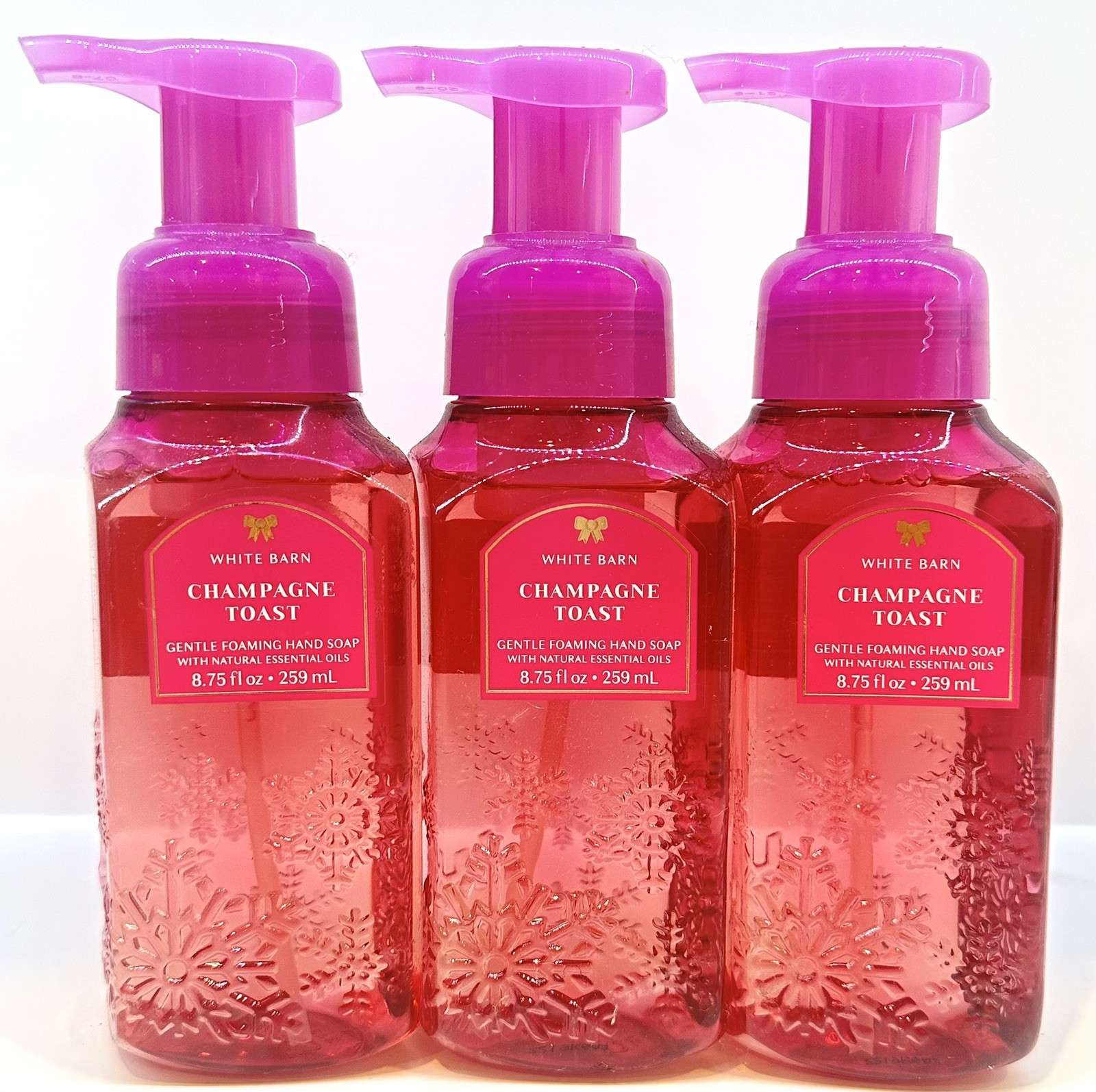 3 Bath Body Works CHAMPAGNE TOAST Gentle Clean Foaming Hand Soap 8.75 oz