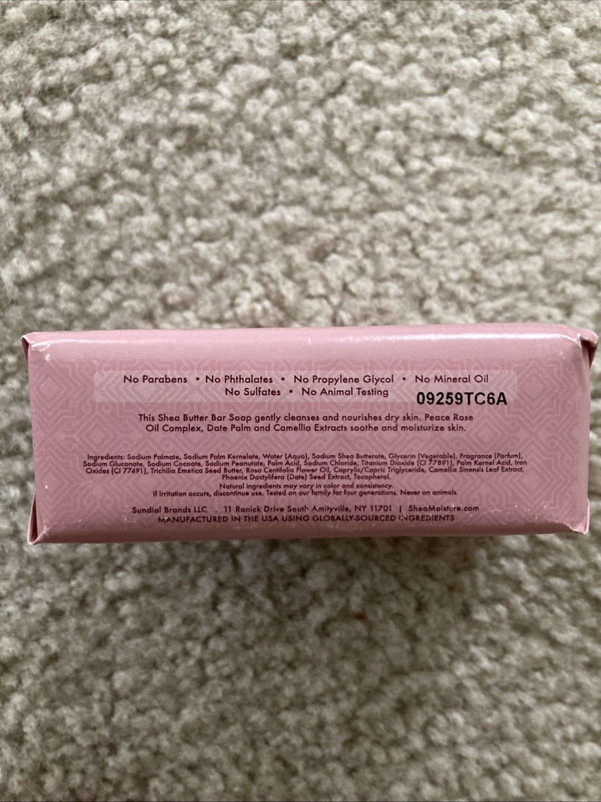 Shea Moisture Peace Rose Oil Complex Shea Butter Soap w/ Date Palm & Camellia