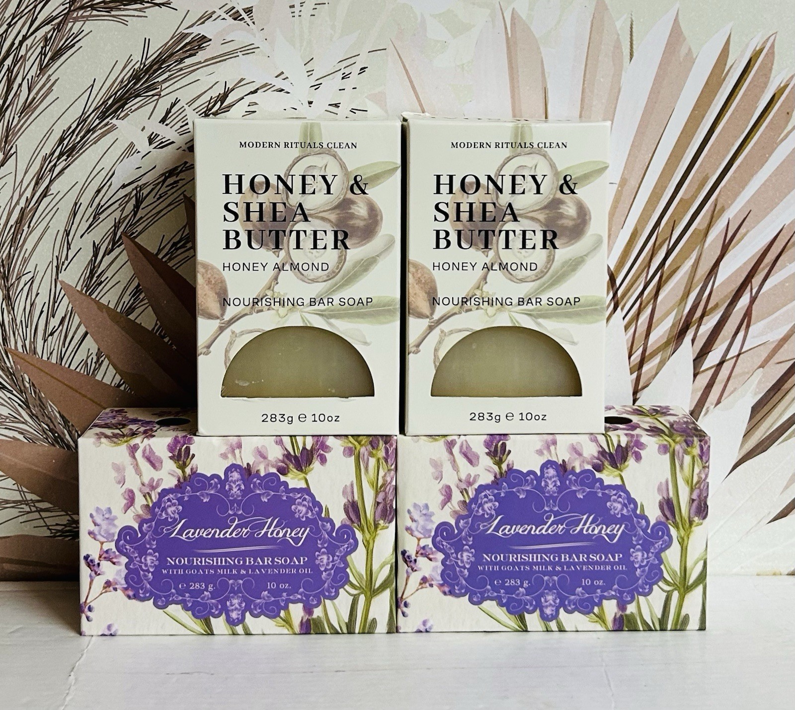 4-Pack Honey Almond & Lavender Honey Nourishing Bar Soap 10 oz Each