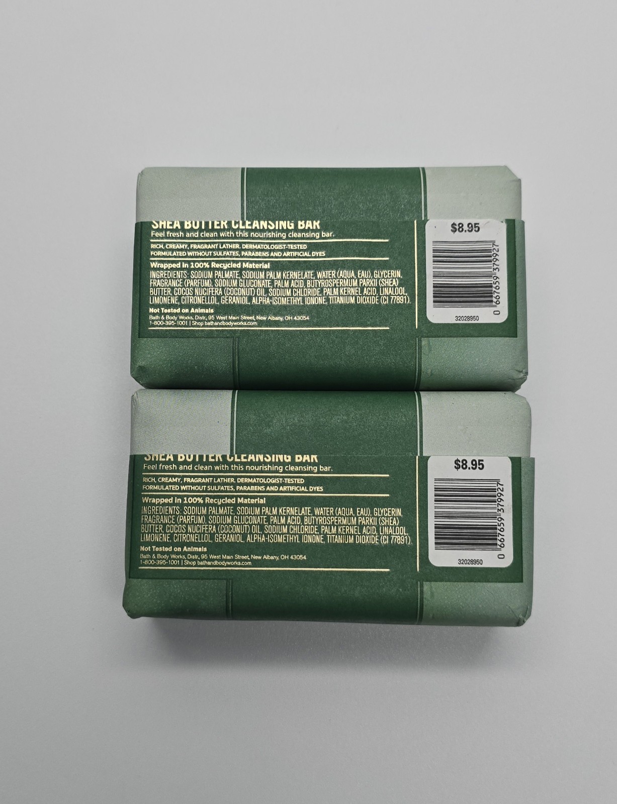 Bath & Body Works 2 Pack 5oz Cleansing Soap Bar – Eucalyptus Spearmint NEW