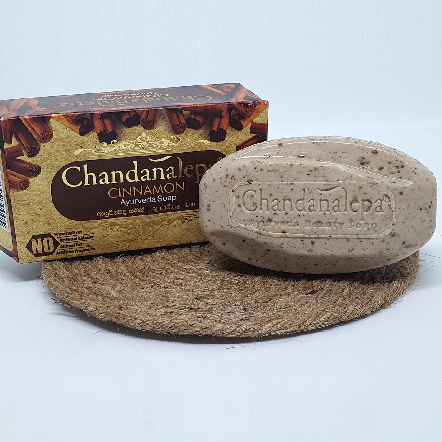 Chandanalepa Cinnamon Ayurveda Herbal Beauty Soap 100g Healthy Glowing Body Skin