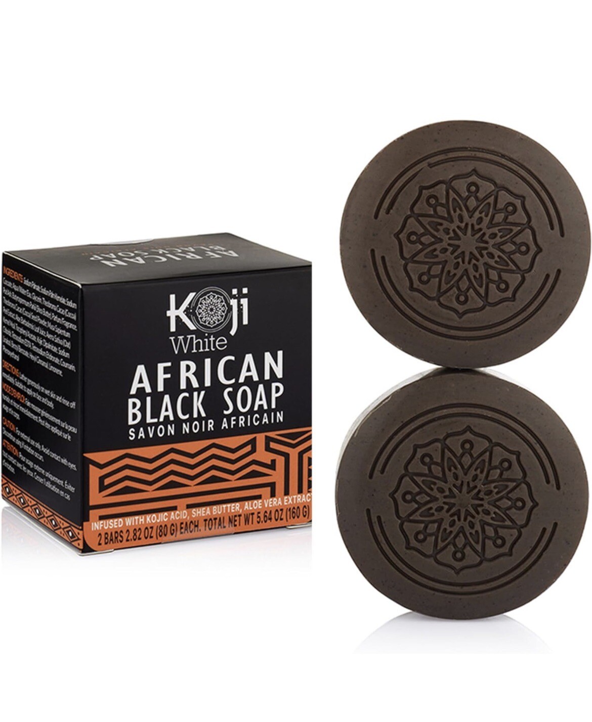 2-Pack Natural Vegan African Black Bar Soap Cleansing And Moisturizing 2.82oz