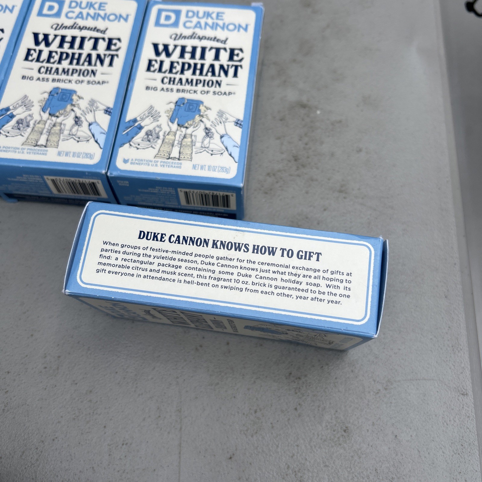 4 Pack: Duke Cannon Supply Co. White Elephant Bar Soap Big Ass Brick Soap 10 oz