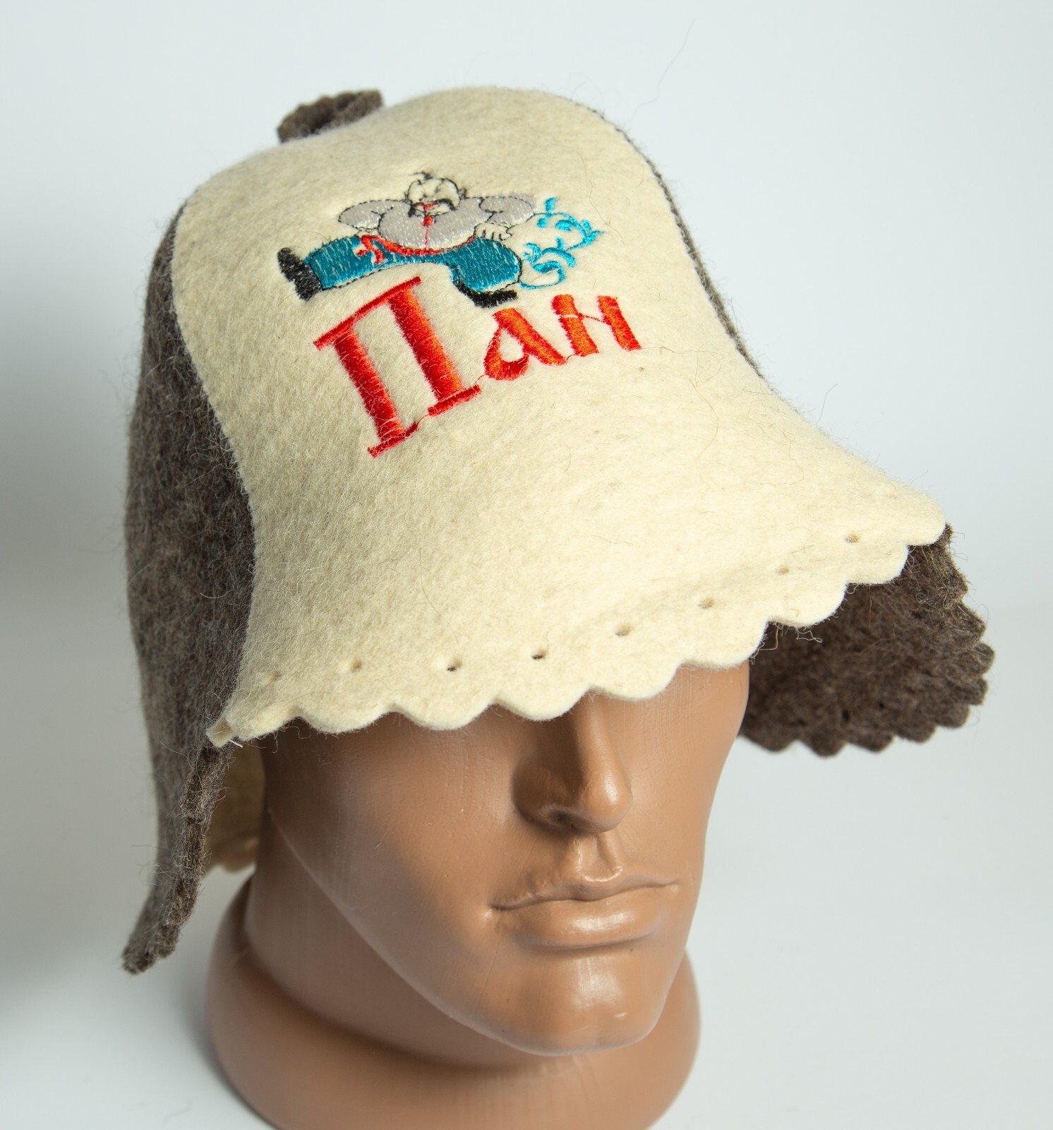 Felt Hat for Sauna Wool 100% Ukrainian Patriot Pan Banya Wool