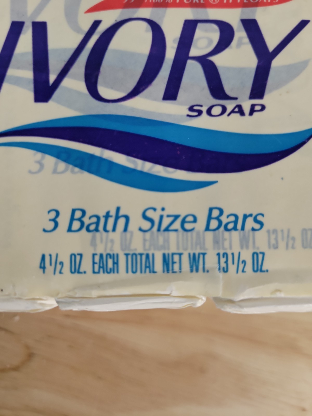 3 Bar Pack Vintage Ivory Soap Bars Bath Size 4.5 oz Each 99.44 % Pure It Floats
