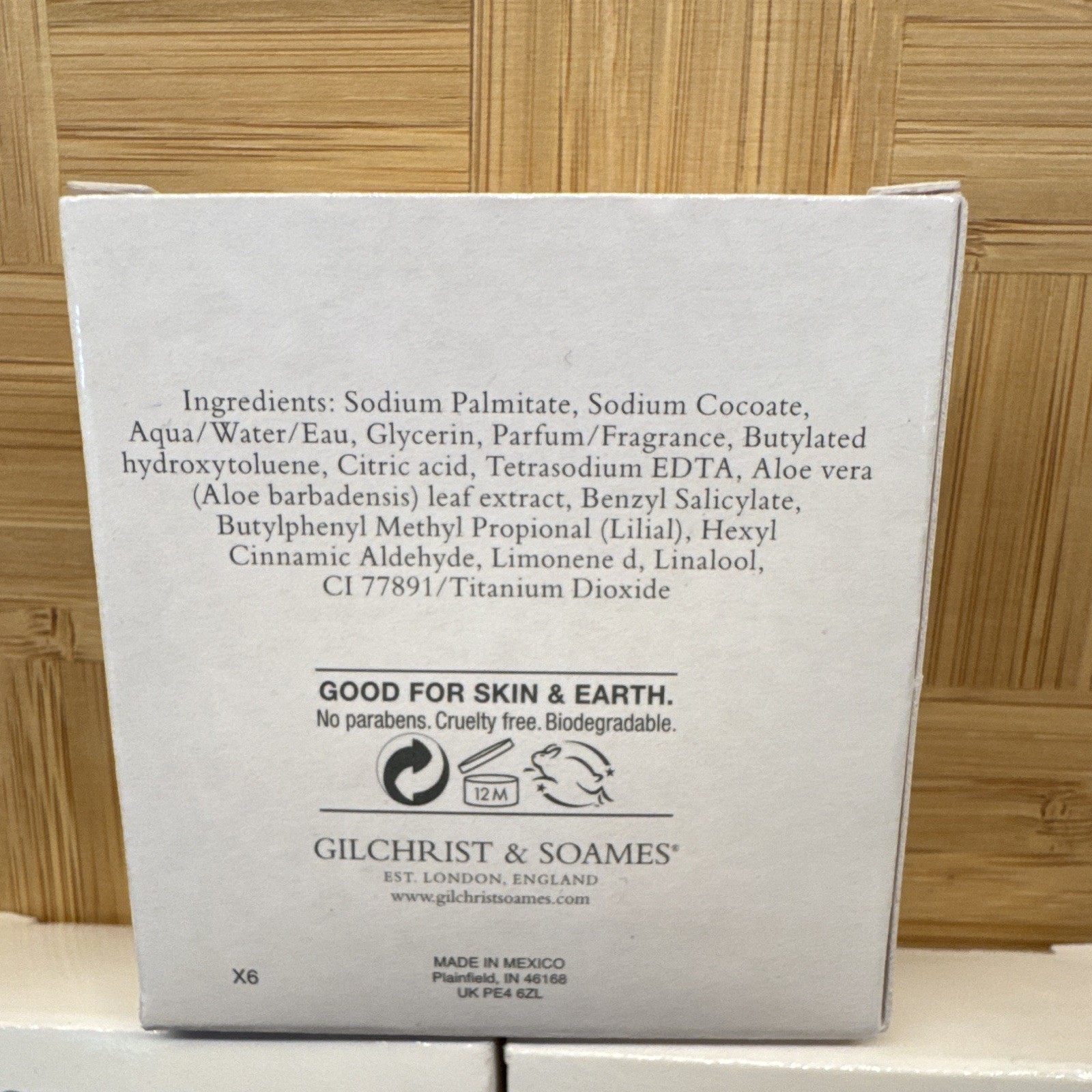 Gilchrist & Soames Moisturising Skincare Bar Aloe Vera Soap 1.5 oz