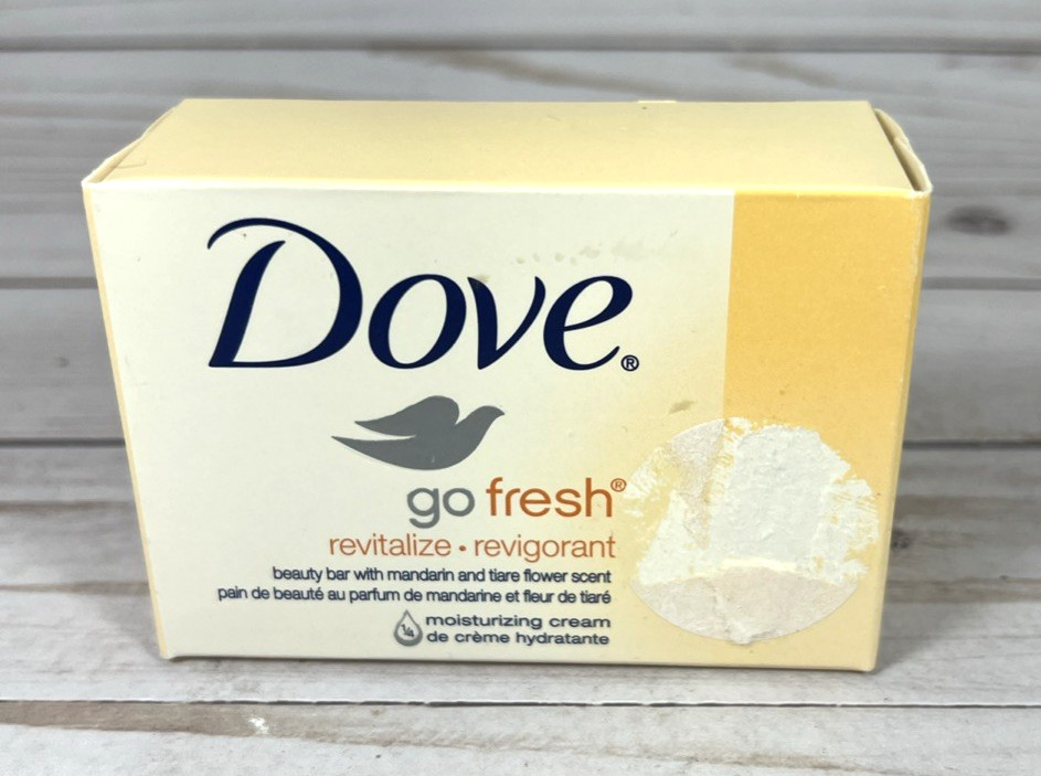Dove Go Fresh Revitalize Original Mandarin Tiare Flower Scent Bar Soap Bar (3x)