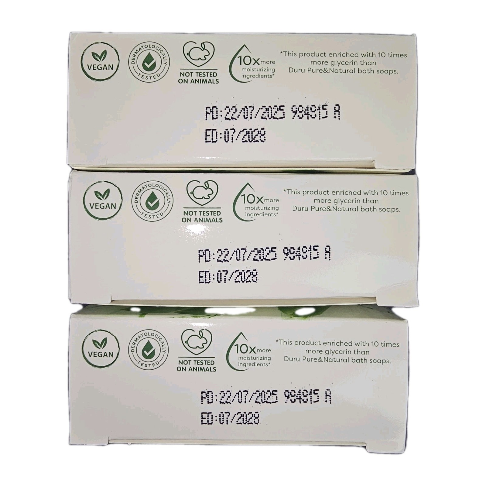 Duru Hydro Pure Aloe Vera Soap 3 Pack Gentle Transparent Bar Sensitive Skin
