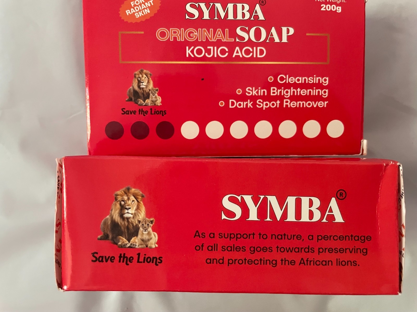 Symba Kojic Acid Soap Original Skin Brightening Bars 4 Pack 200g Each Dark Spot